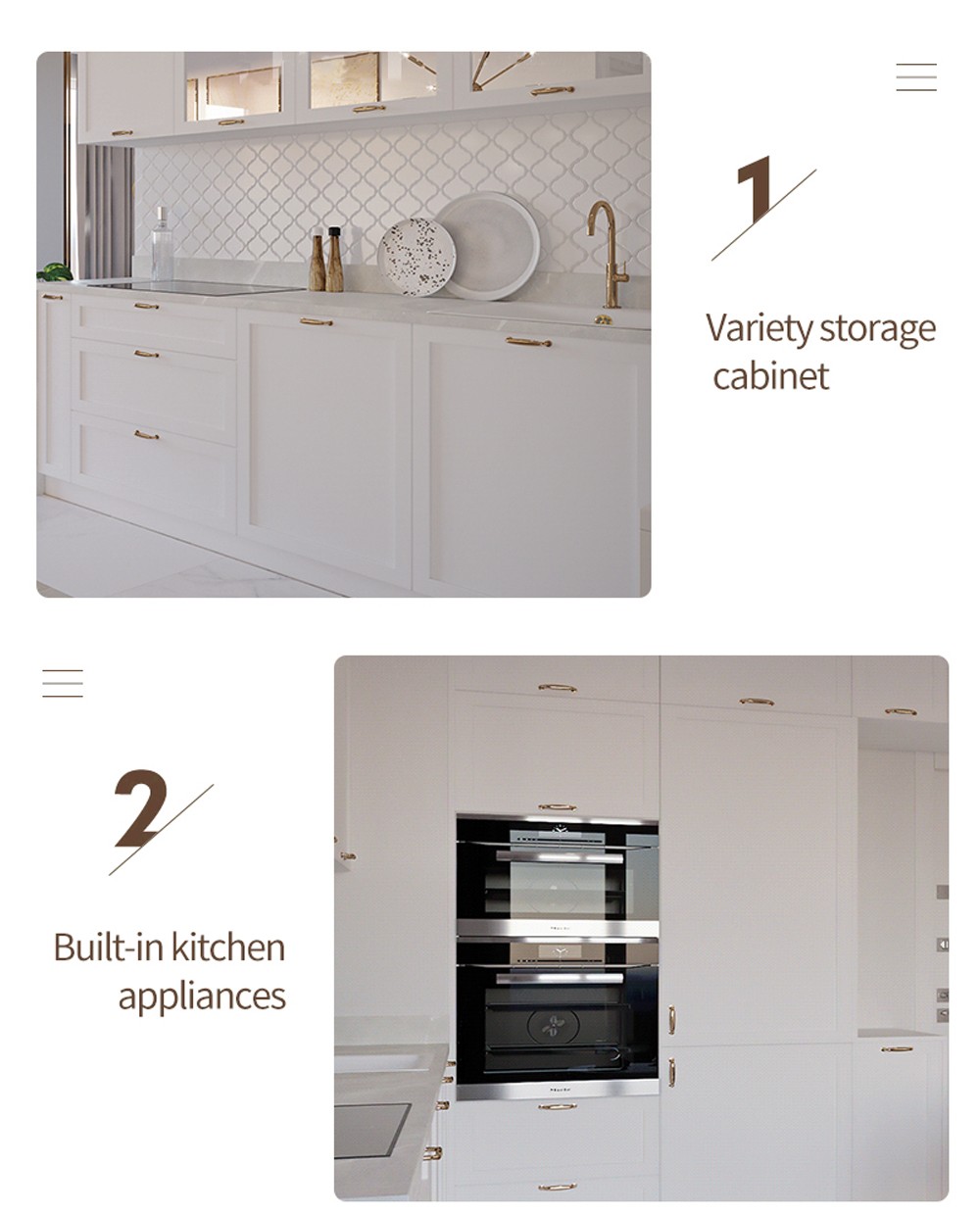 European style classical PVC with HDF kitchen-GK-711