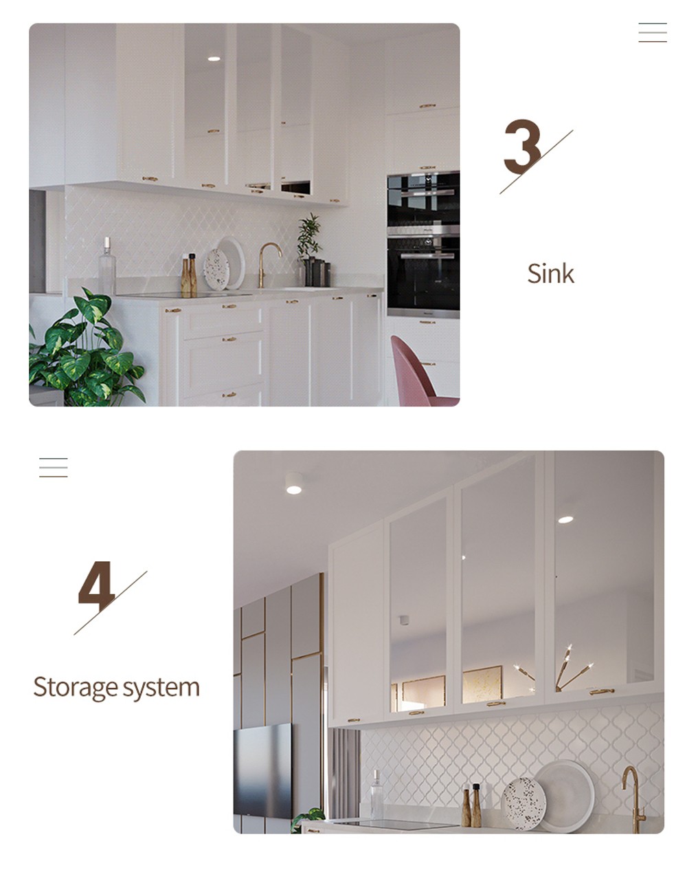 European style classical PVC with HDF kitchen-GK-711