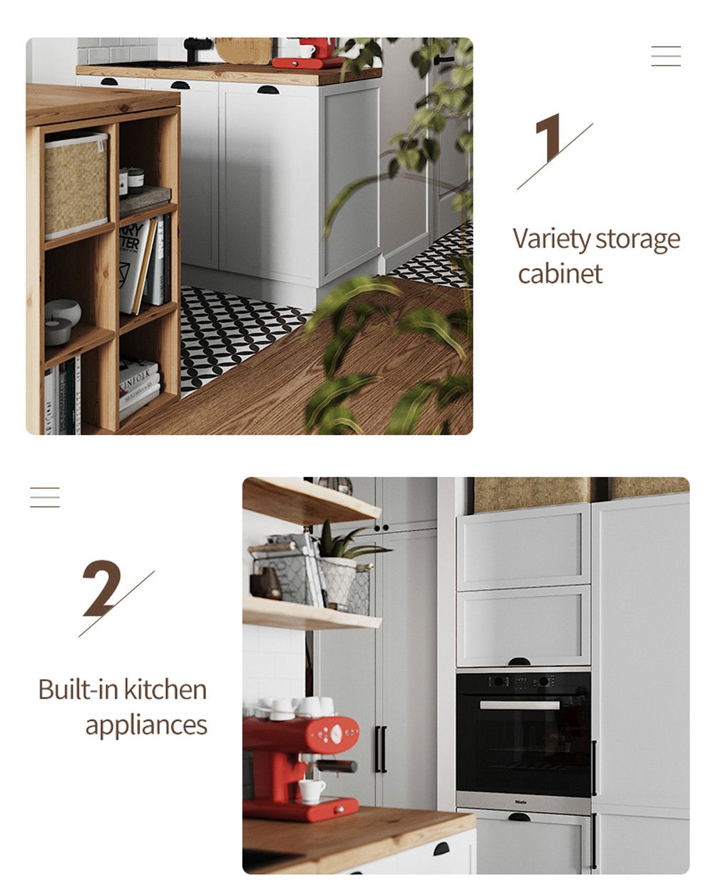 European style classical PVC with HDF kitchen-GK-929