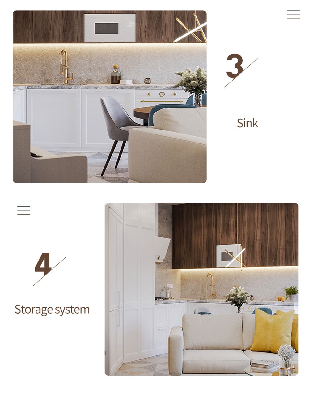 European style classical PVC with HDF kitchen-GK-969