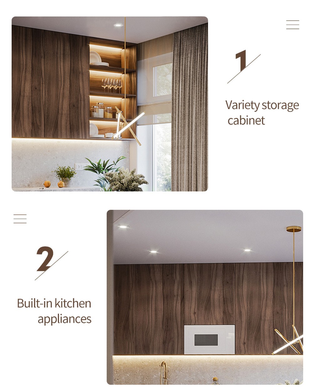 European style classical PVC with HDF kitchen-GK-969