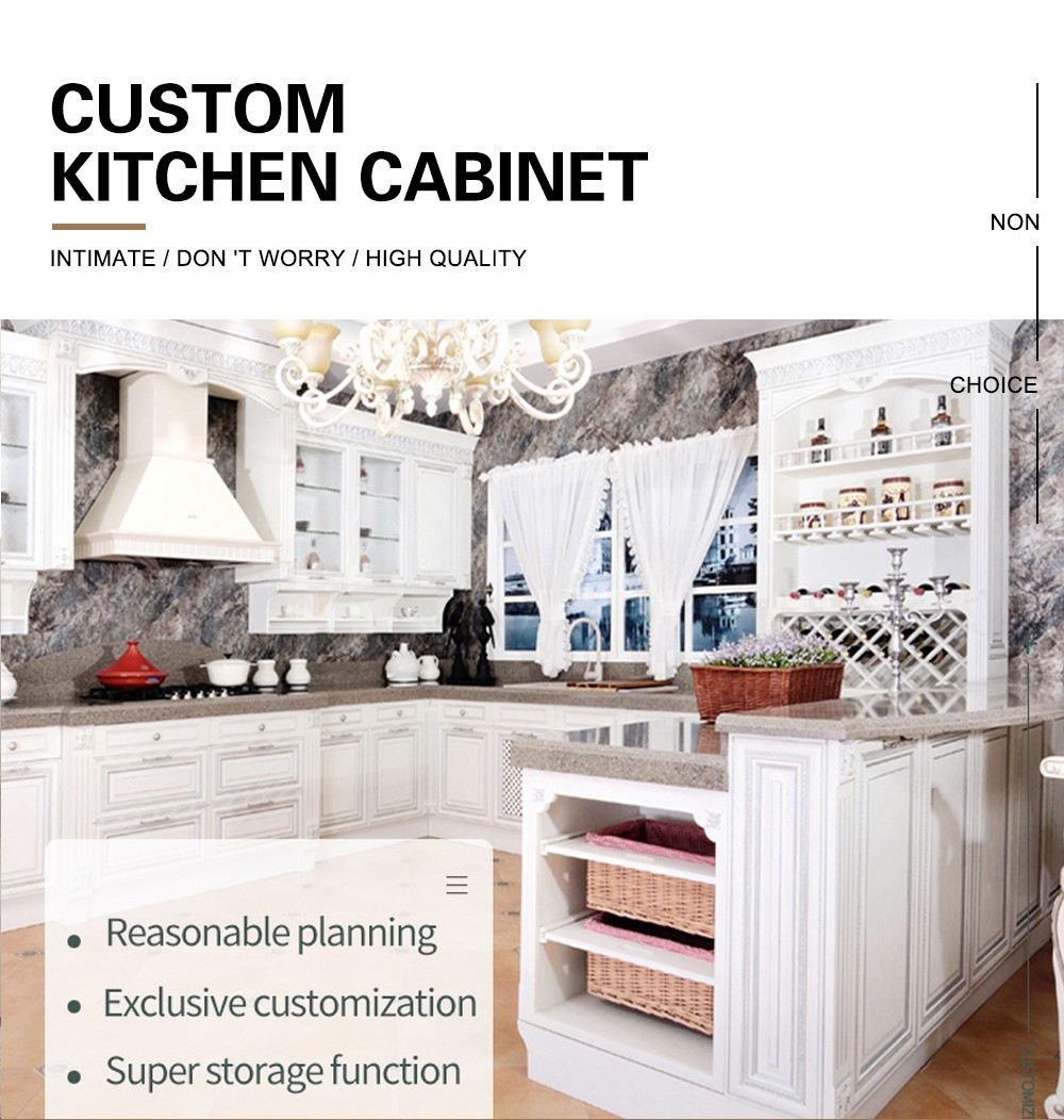 European style Classical style kitchen PVC with HDF-GK-254