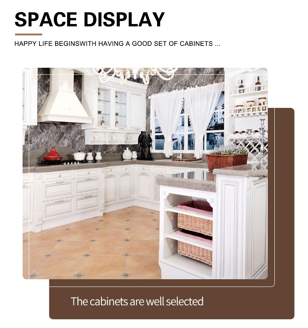 European style Classical style kitchen PVC with HDF-GK-254