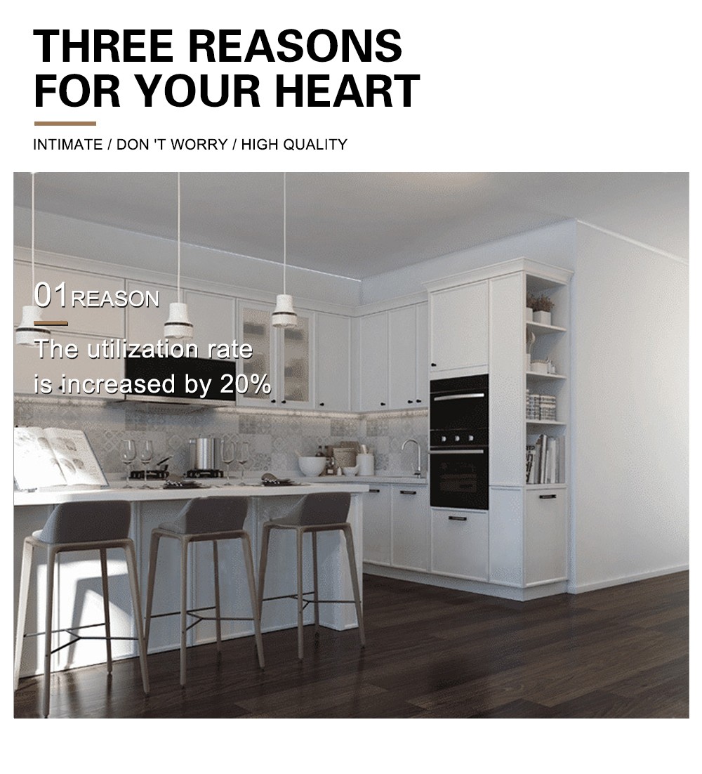 European style classical style PVC with HDF kitchen cabinet-GK-235