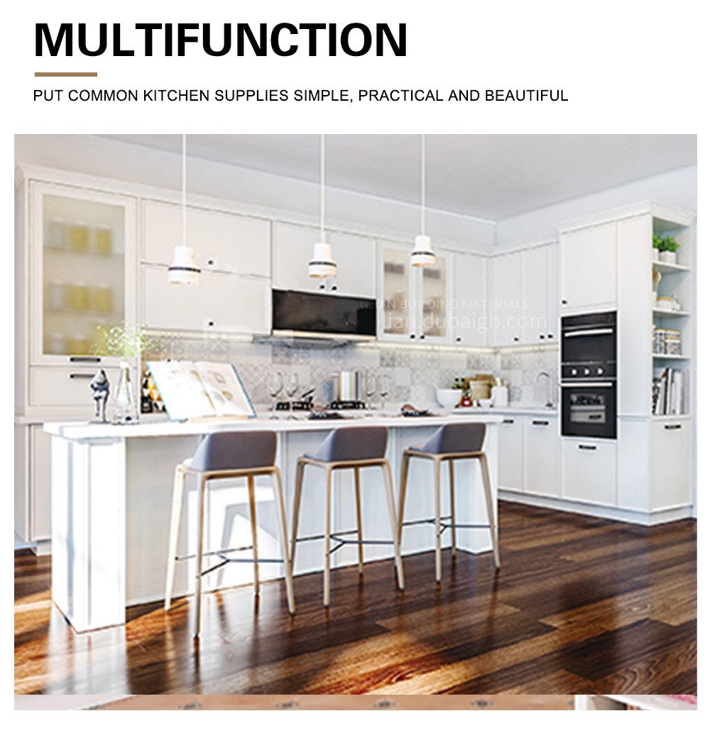 European style classical style PVC with HDF kitchen cabinet-GK-235