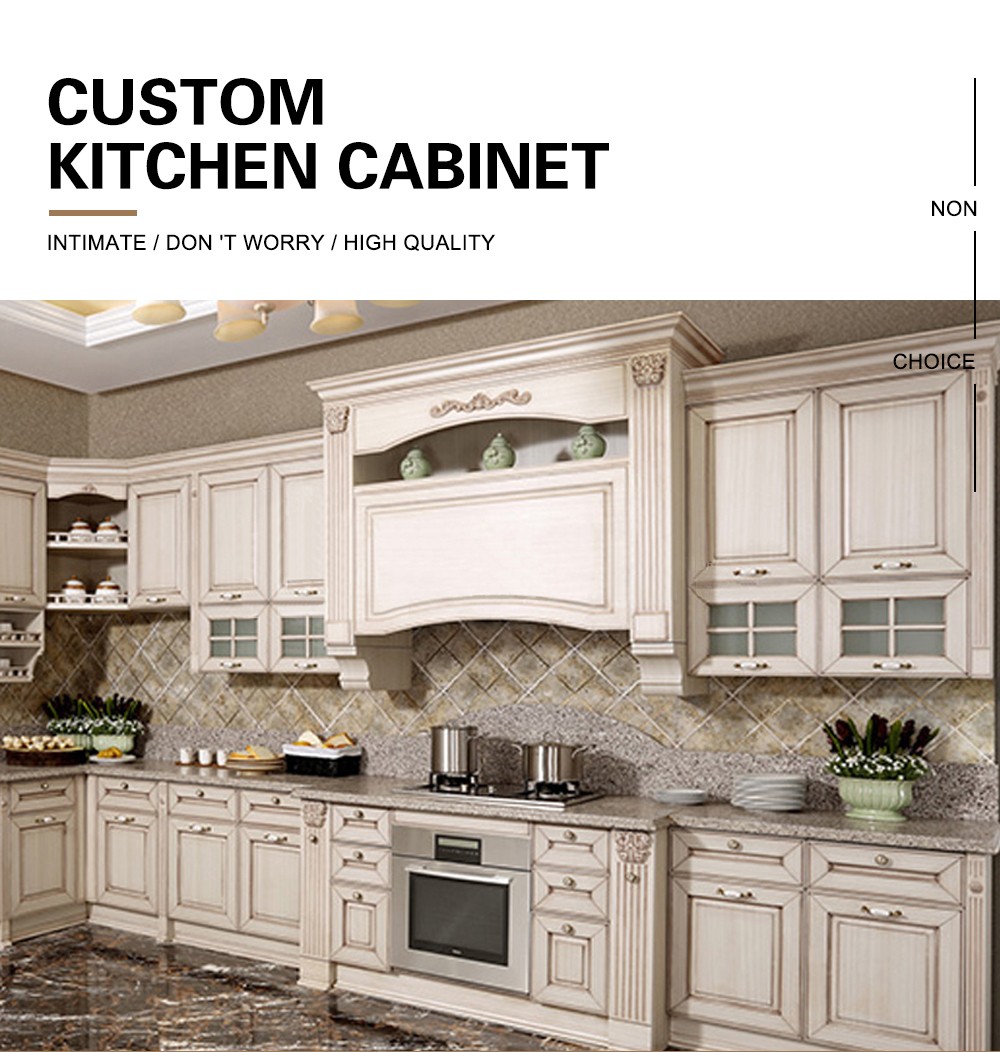 European style Classical style PVC with HDF kitchen-GK-440