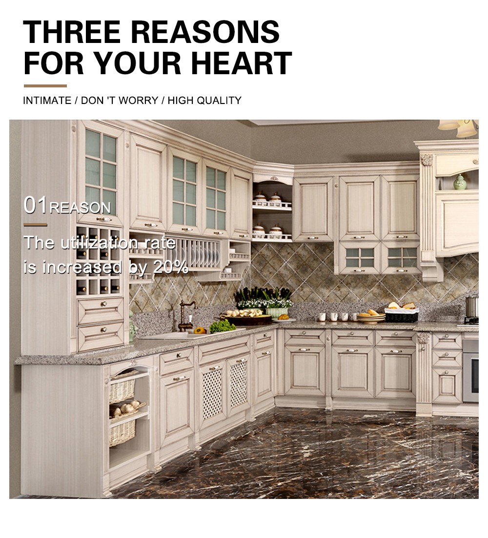 European style Classical style PVC with HDF kitchen-GK-440