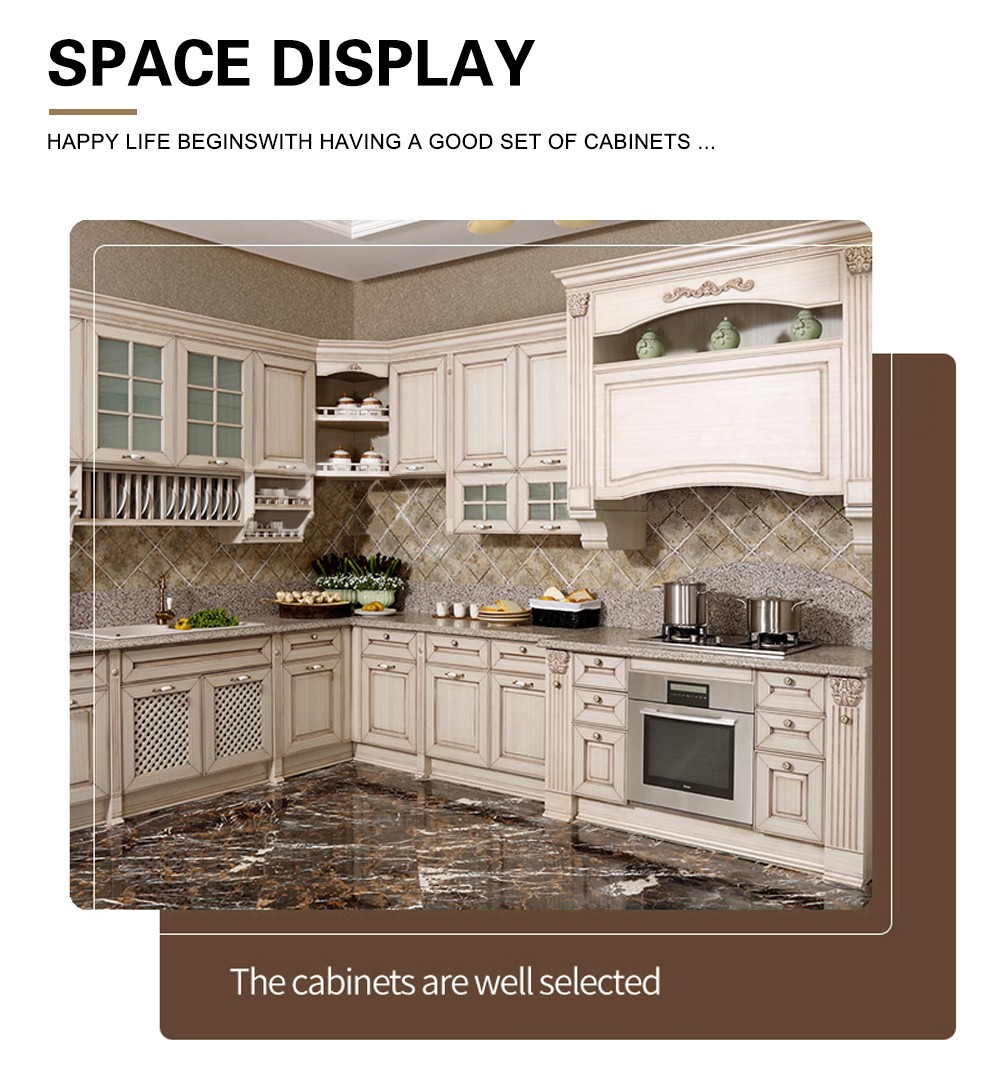 European style Classical style PVC with HDF kitchen-GK-440