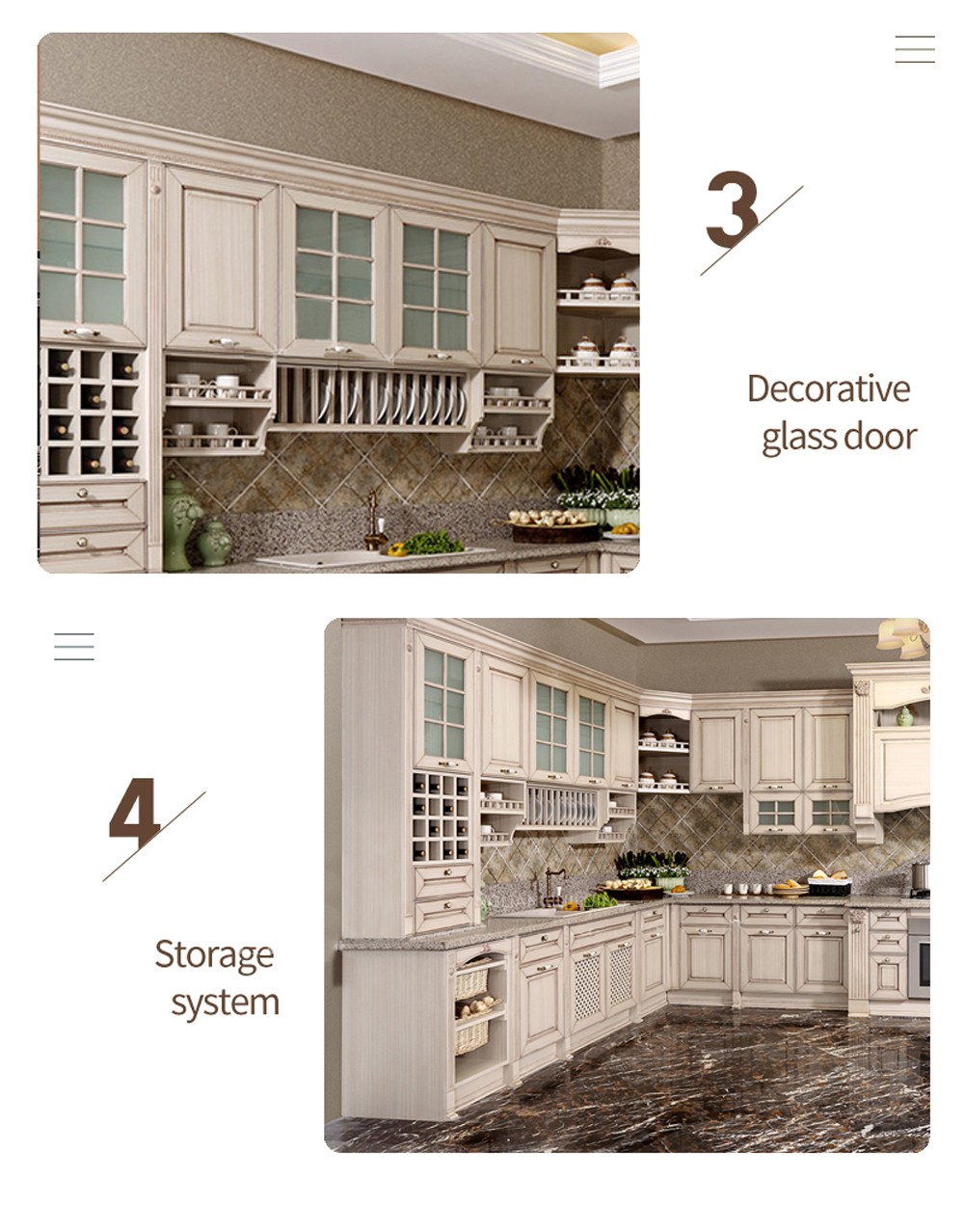 European style Classical style PVC with HDF kitchen-GK-440