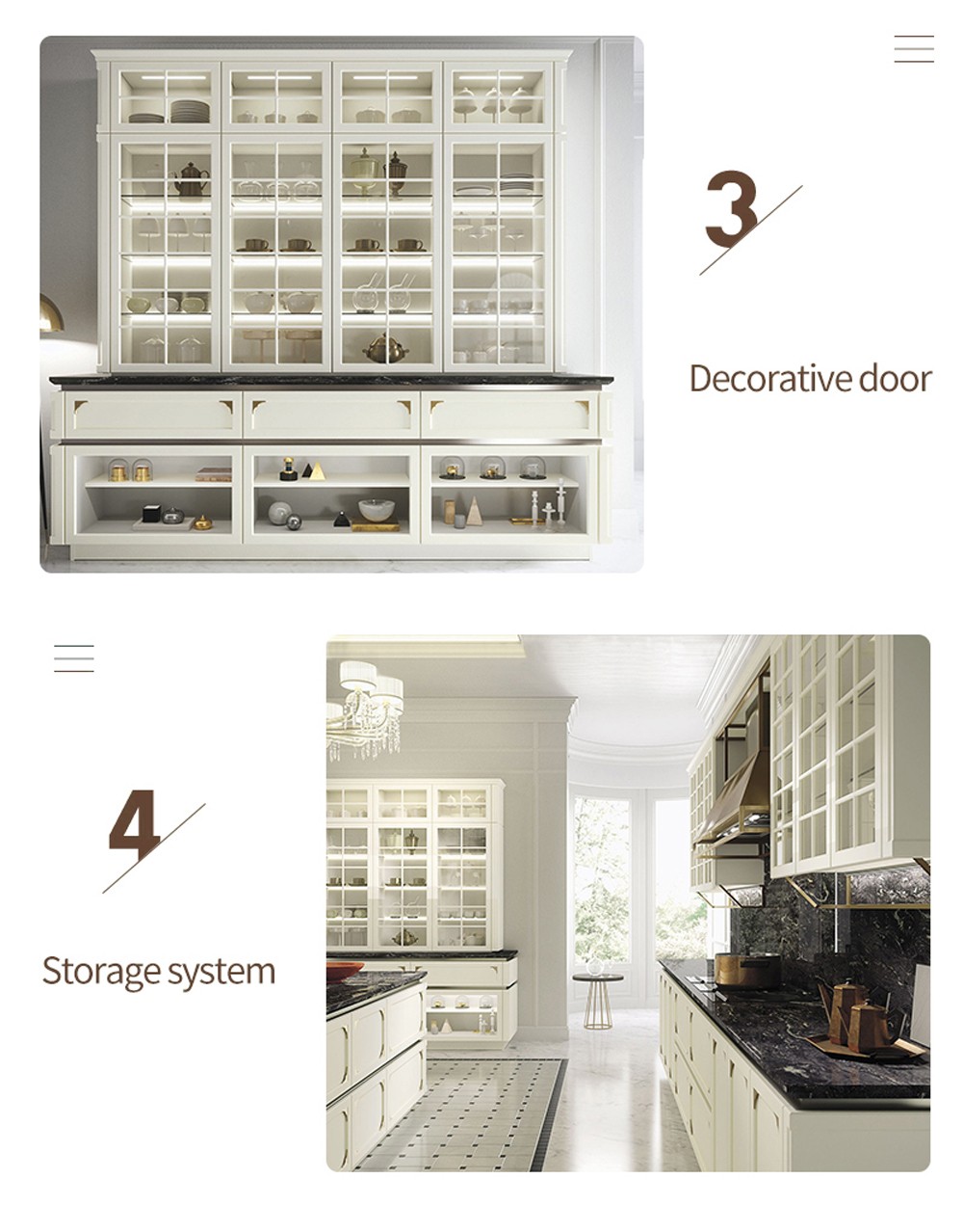 European style classical wind glass cabinet high density board blister cabinet-GK-605