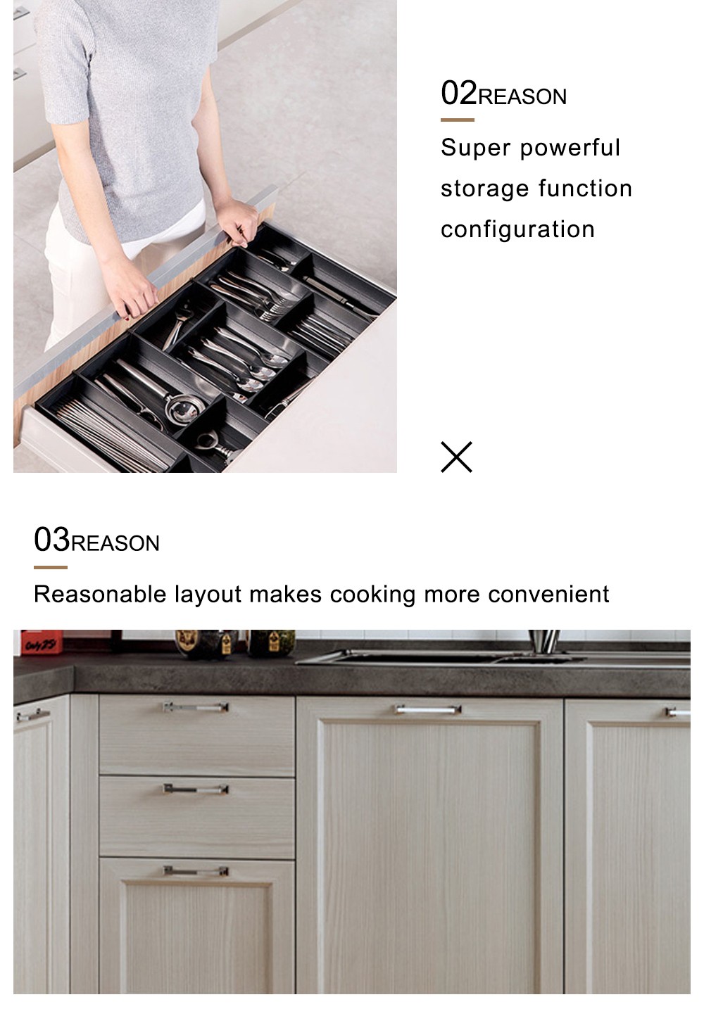 European style high density board blister kitchen cabinet-GK-657