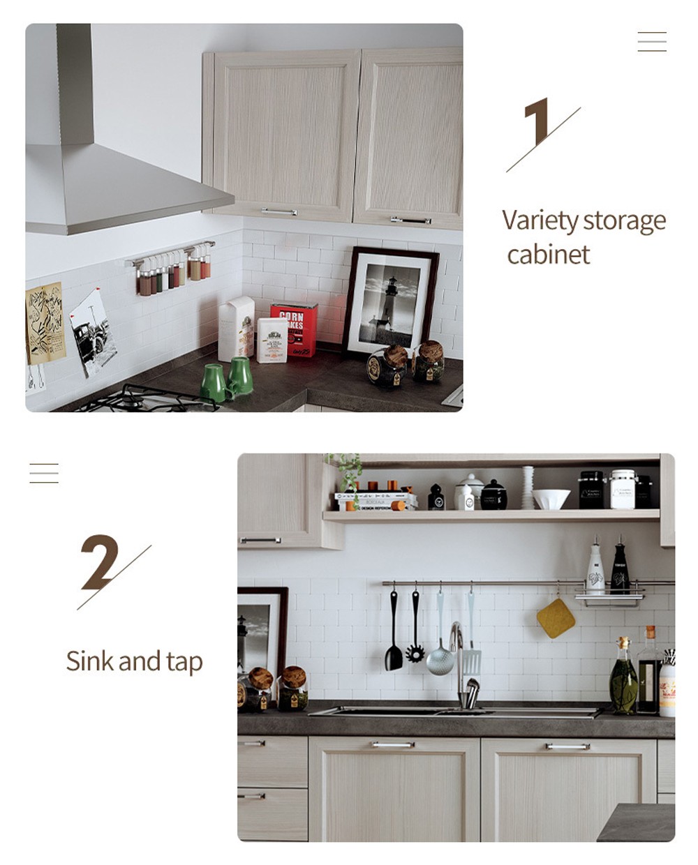 European style high density board blister kitchen cabinet-GK-657