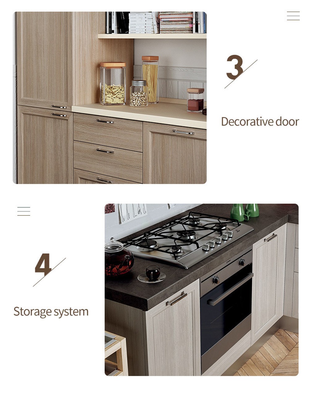 European style high density board blister kitchen cabinet-GK-657