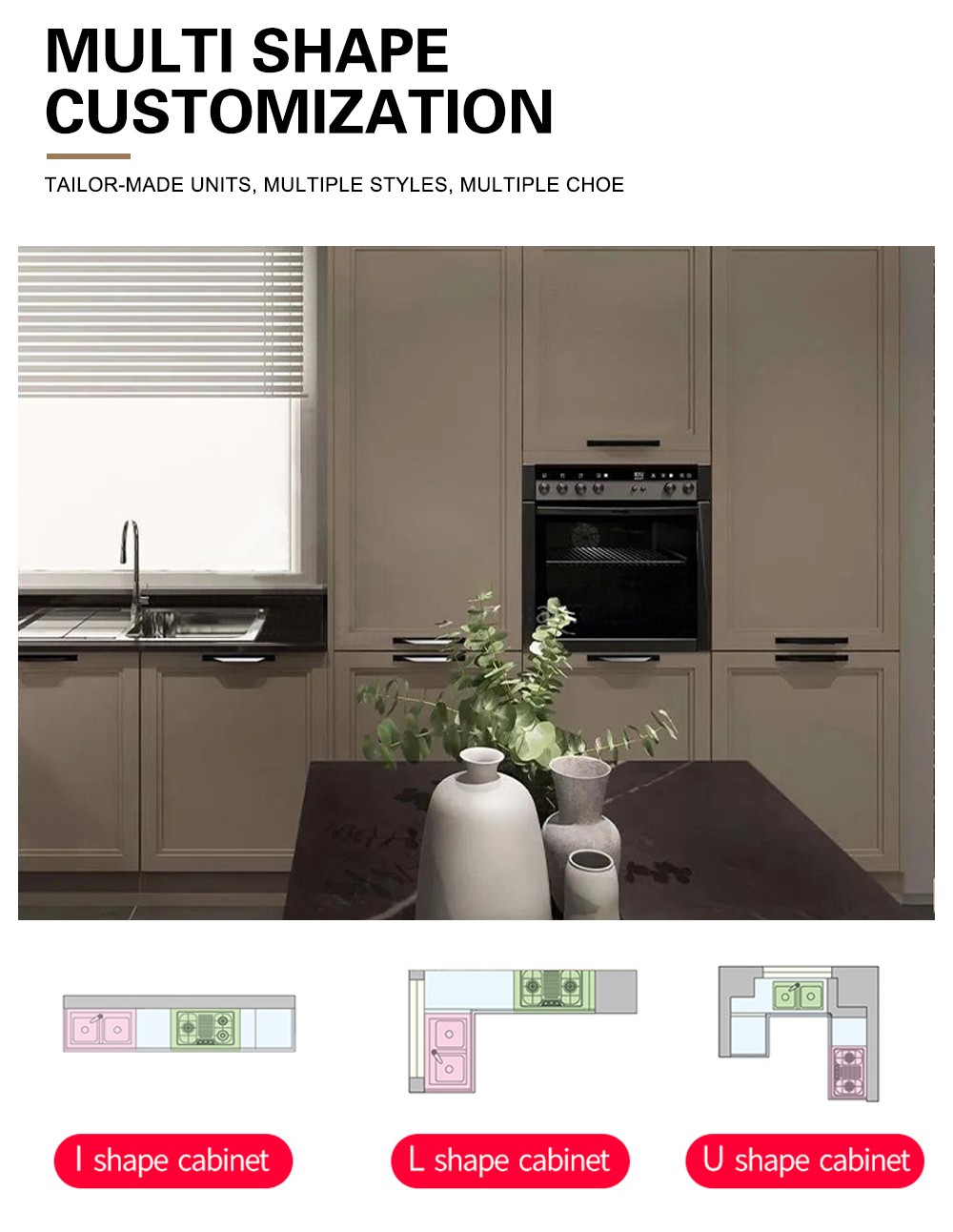 European style high density board blister kitchen cabinet-GK-772