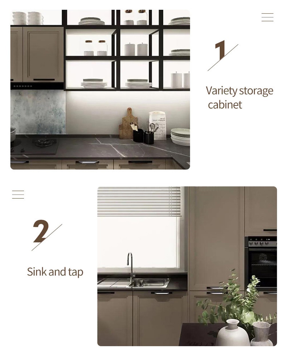 European style high density board blister kitchen cabinet-GK-772