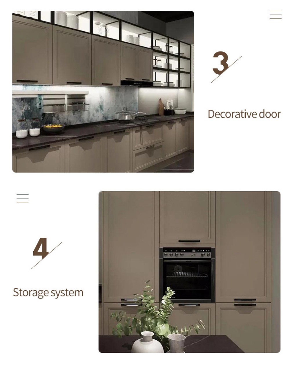 European style high density board blister kitchen cabinet-GK-772