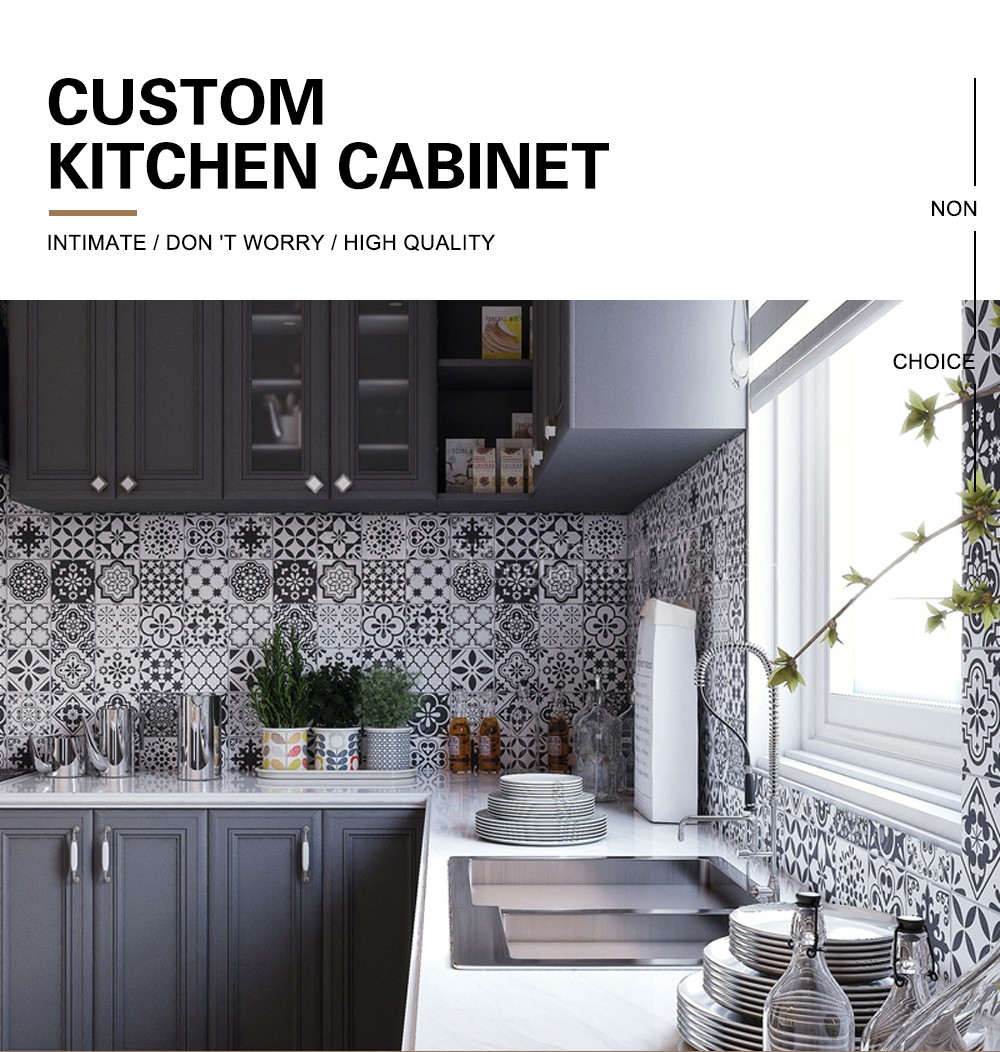 European style kitchen PVC with HDF-GK-384