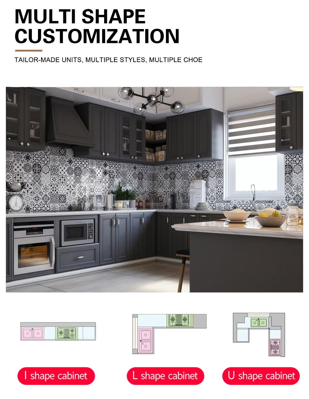 European style kitchen PVC with HDF-GK-384