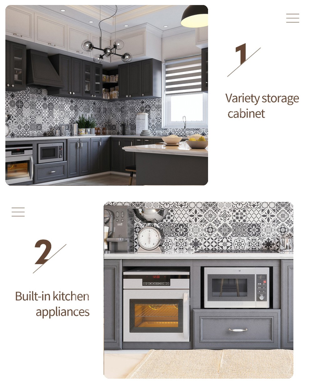 European style kitchen PVC with HDF-GK-384