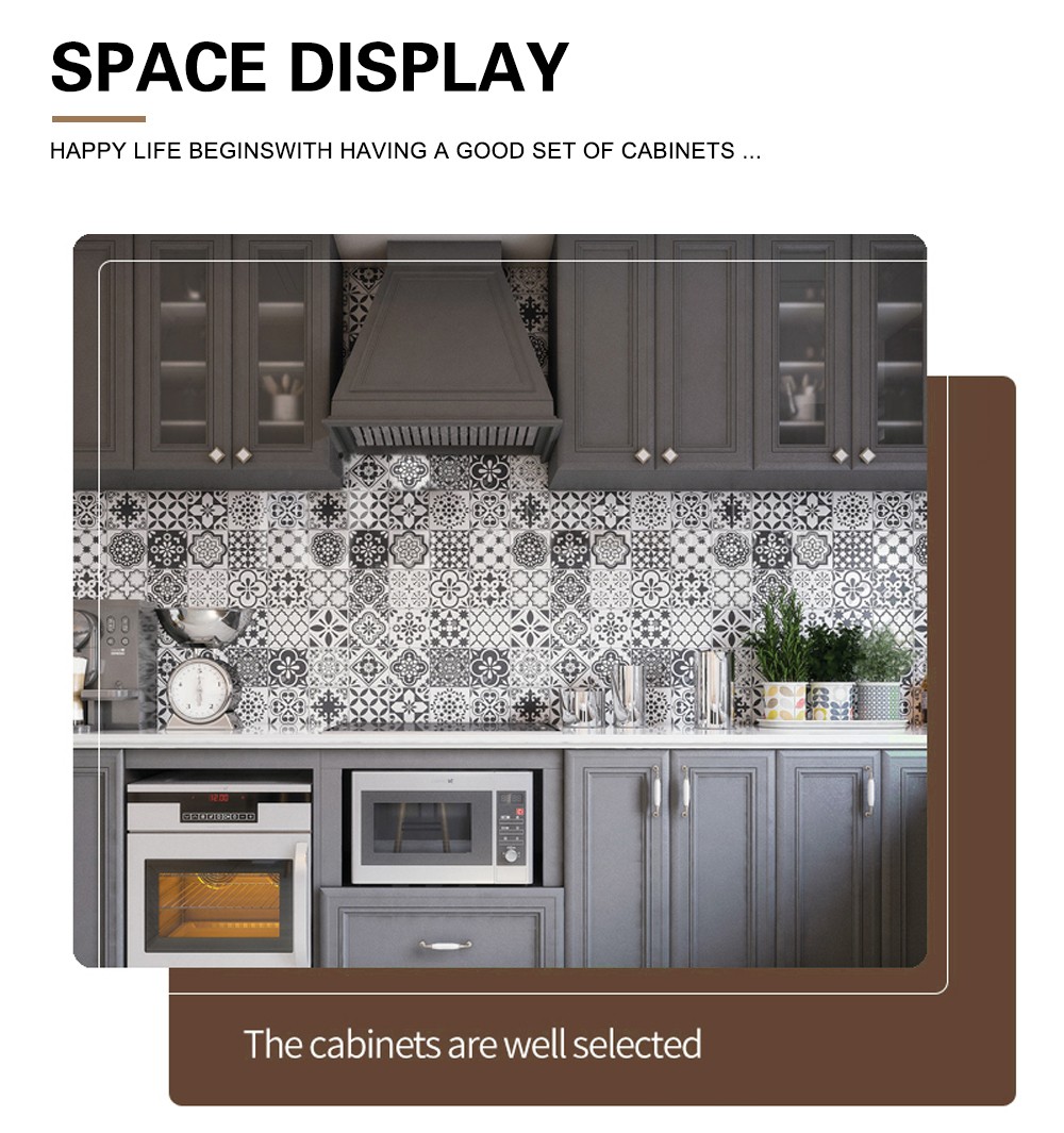 European style kitchen PVC with HDF-GK-384