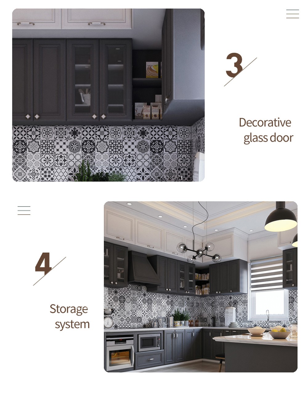 European style kitchen PVC with HDF-GK-384