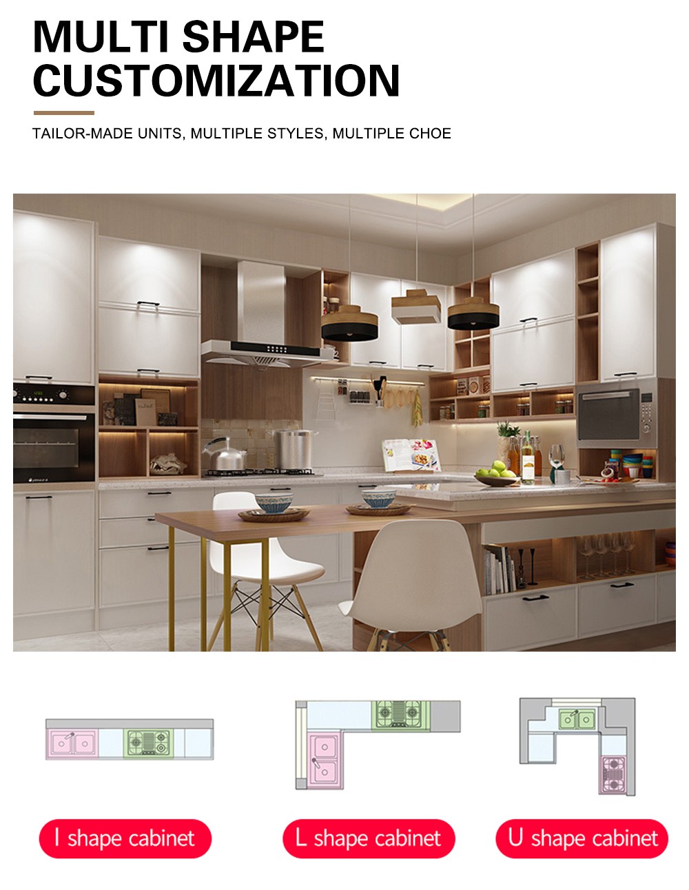 European style kitchen PVC with HDF-GK-437