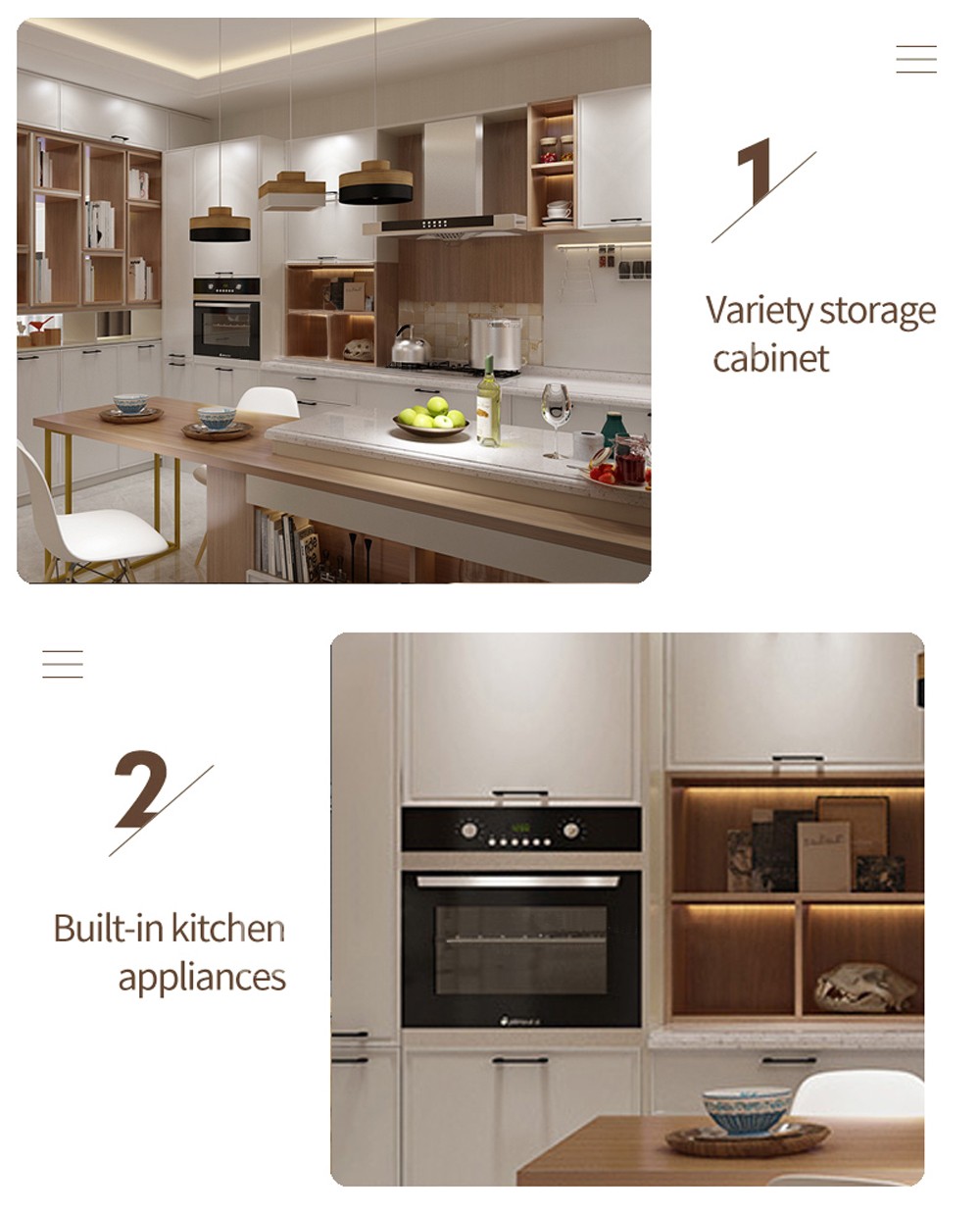 European style kitchen PVC with HDF-GK-437