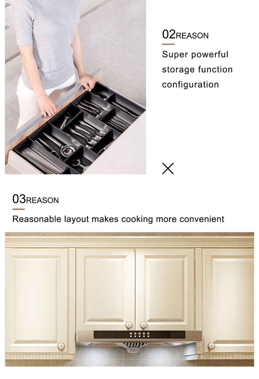 European style PVC with HDF kitchen cabinet GK-112