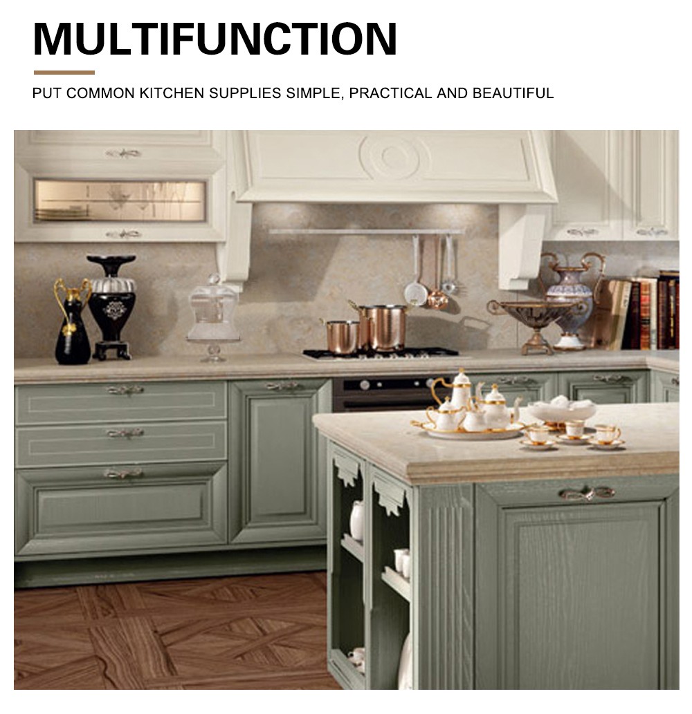 European style PVC WITH HDF kitchen cabinet GK-191