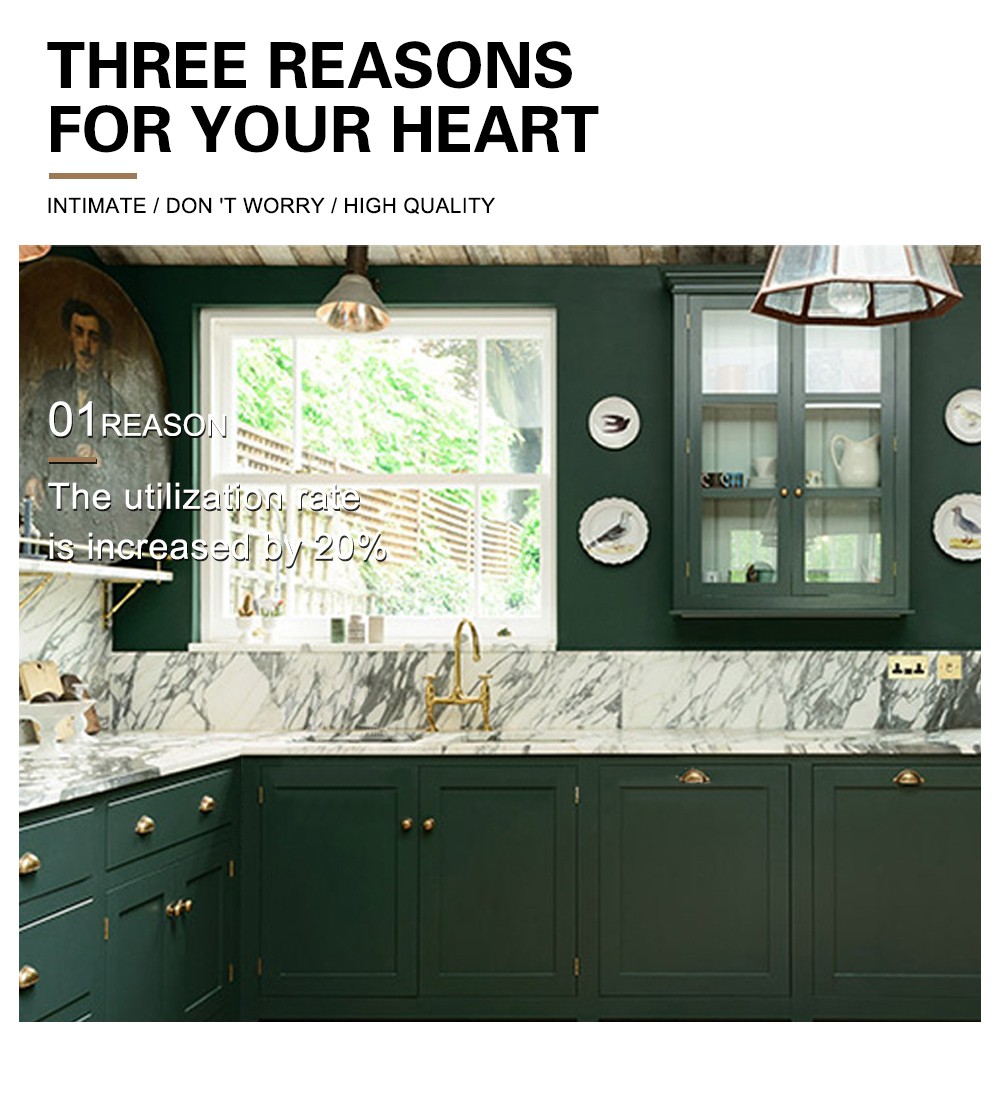 European style PVC WITH HDF kitchen cabinet GK-195