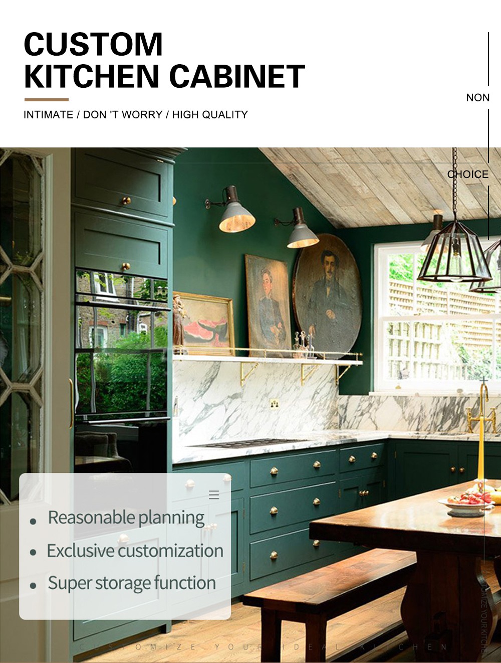 European style PVC WITH HDF kitchen cabinet GK-195