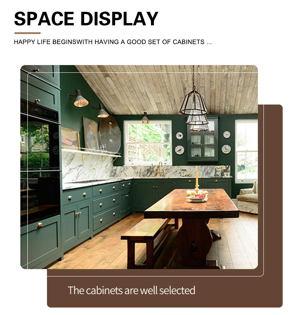 European style PVC WITH HDF kitchen cabinet GK-195