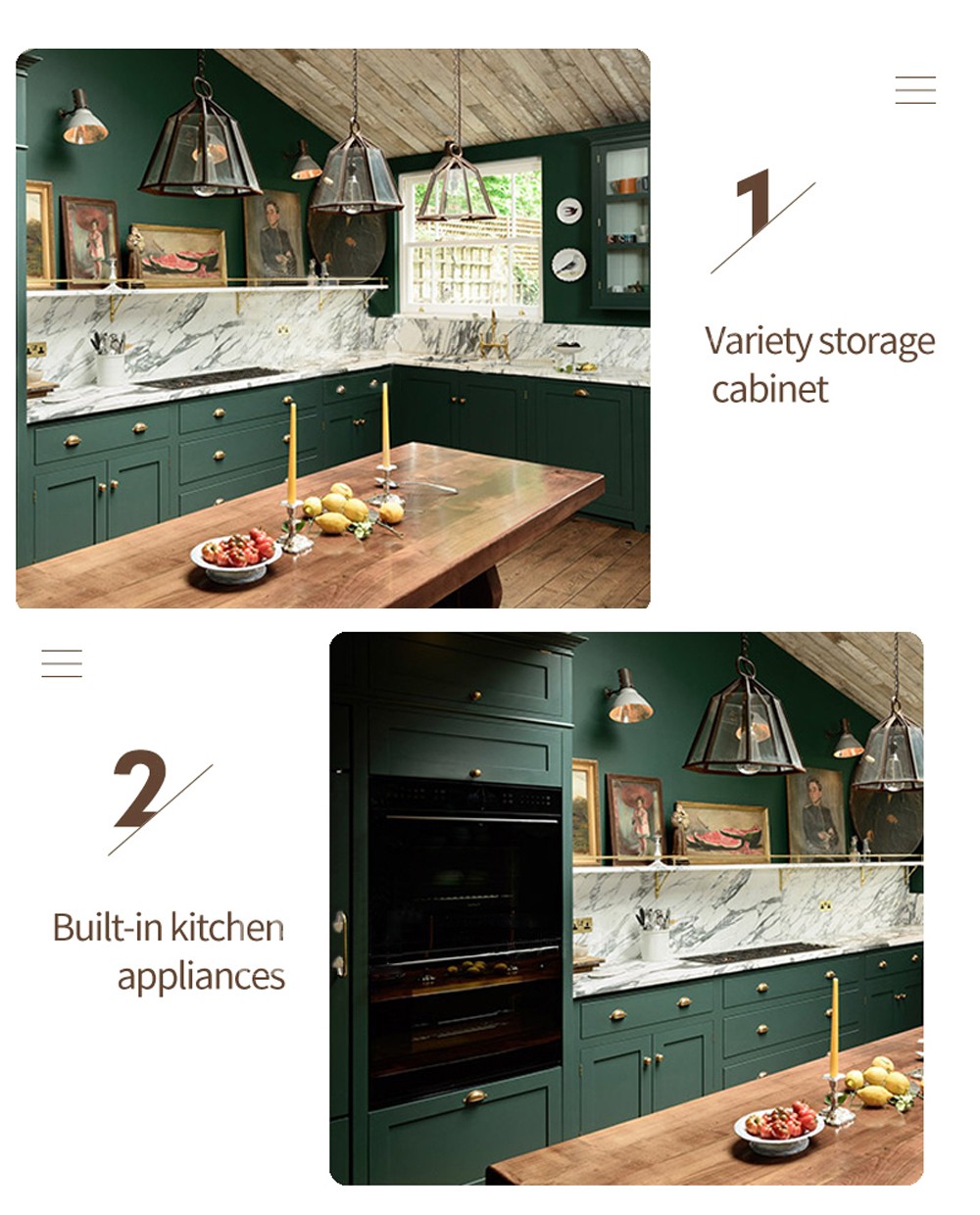 European style PVC WITH HDF kitchen cabinet GK-195