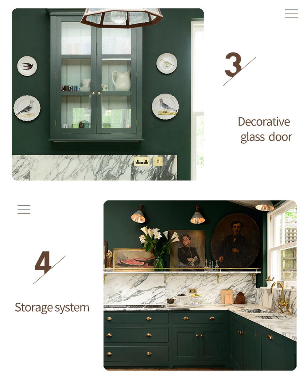 European style PVC WITH HDF kitchen cabinet GK-195