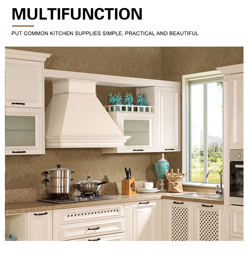 European style PVC with HDF kitchen cabinet GK-466