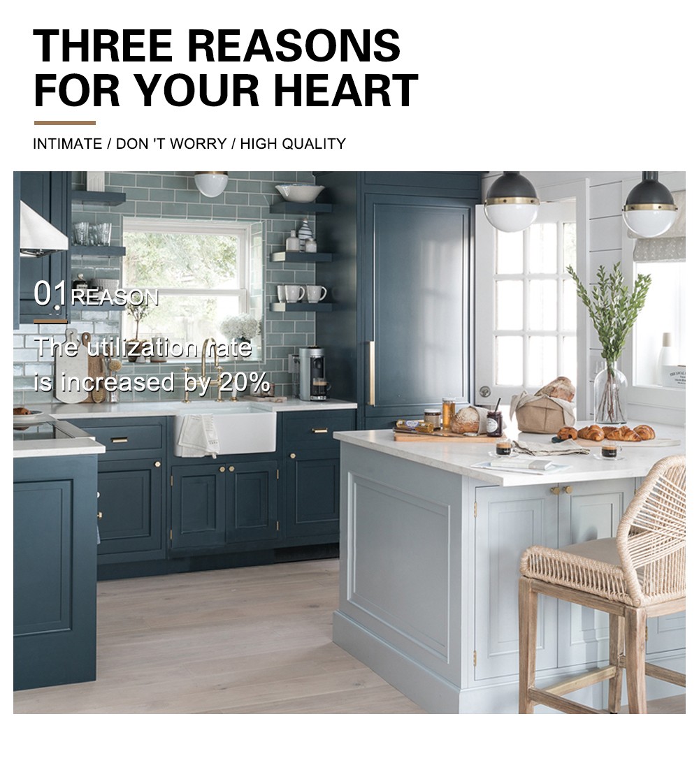 European style PVC with HDF kitchen cabinet GK-503