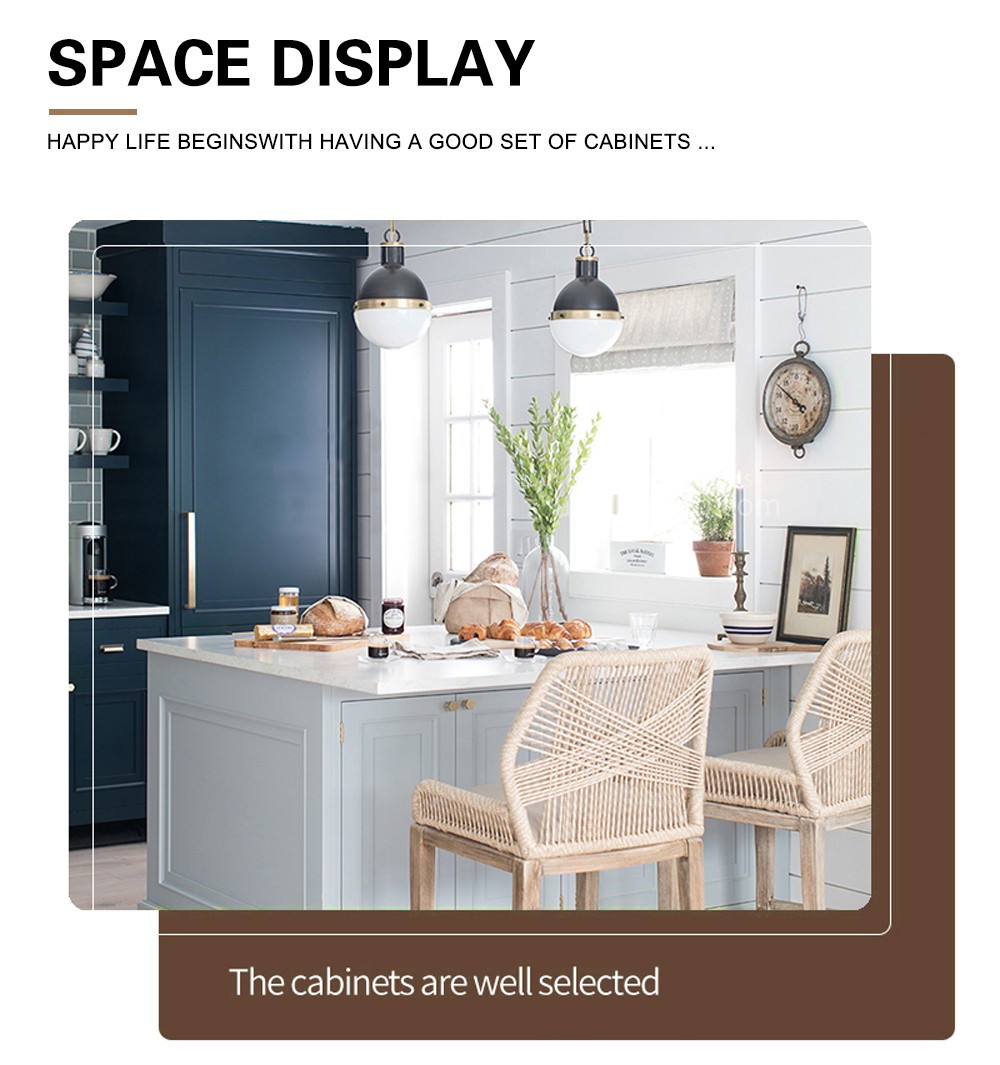 European style PVC with HDF kitchen cabinet GK-503