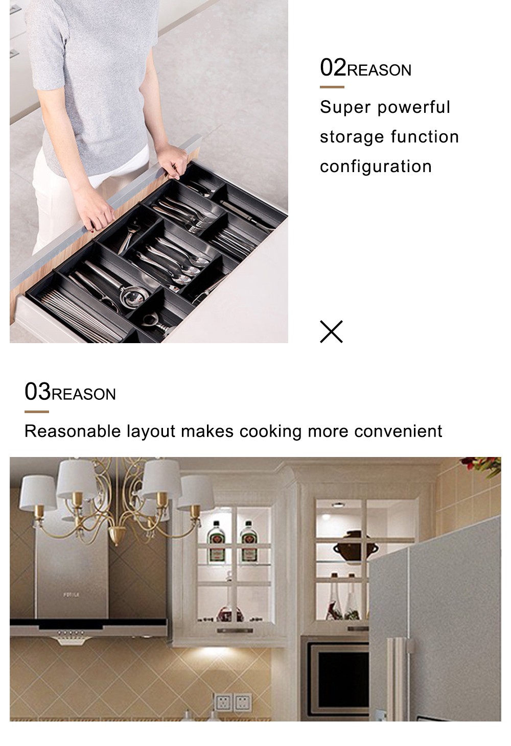 European style PVC with HDF kitchen cabinet GK-506