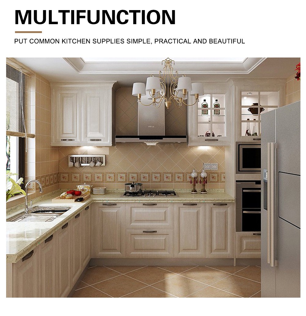 European style PVC with HDF kitchen cabinet GK-506