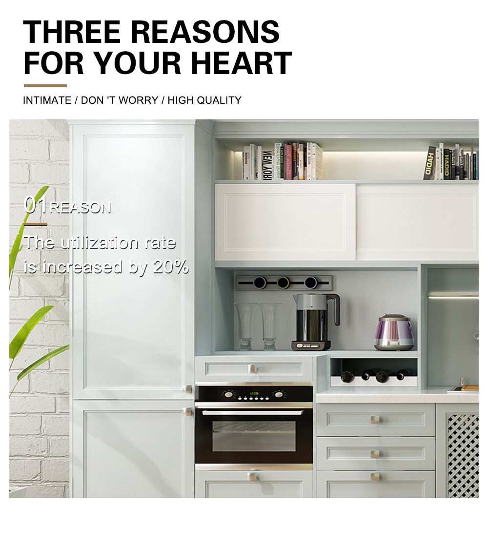 European style PVC with HDF kitchen cabinet GK-507
