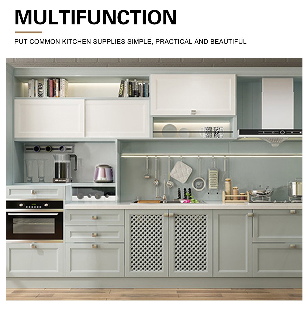 European style PVC with HDF kitchen cabinet GK-507
