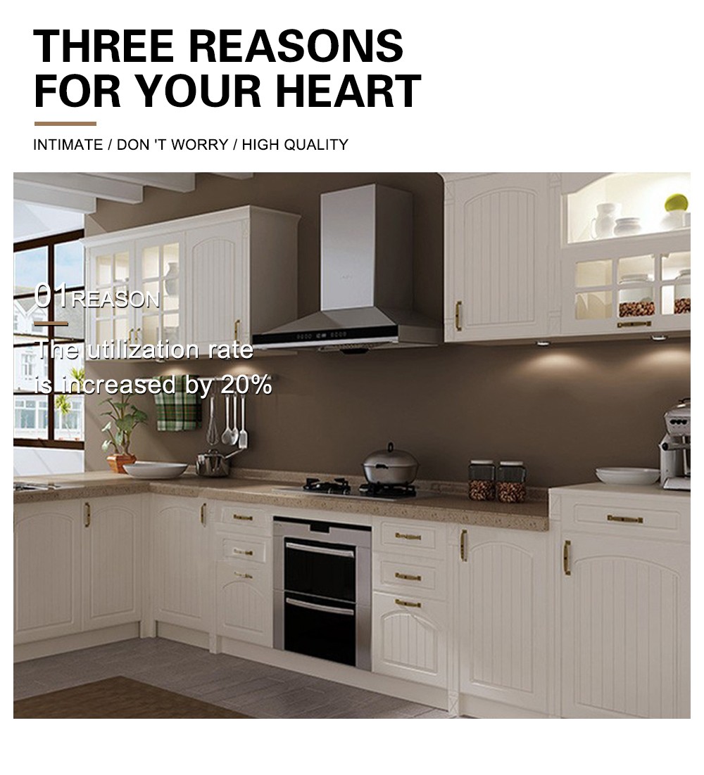 European style PVC with HDF kitchen cabinet GK-509