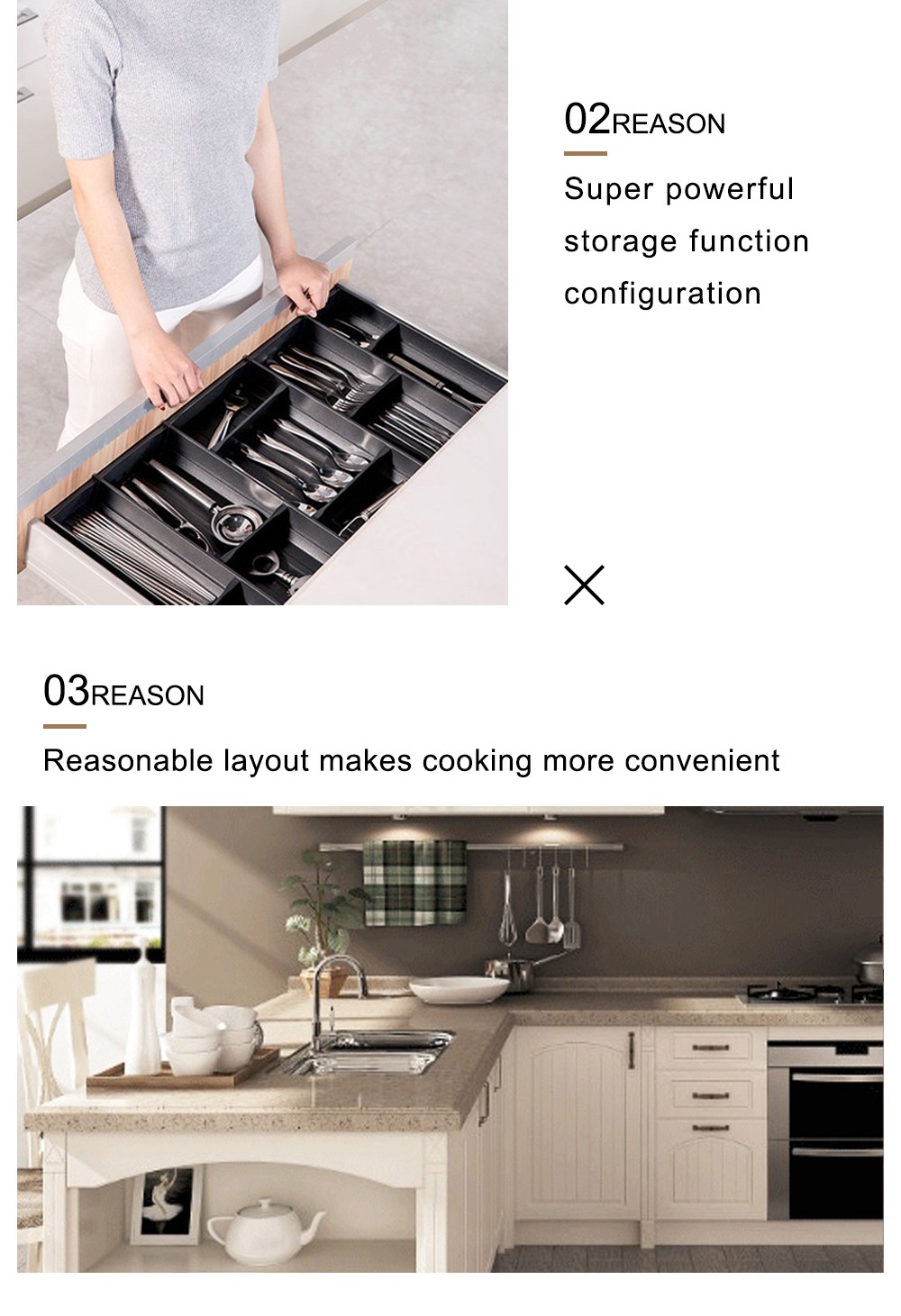 European style PVC with HDF kitchen cabinet GK-509
