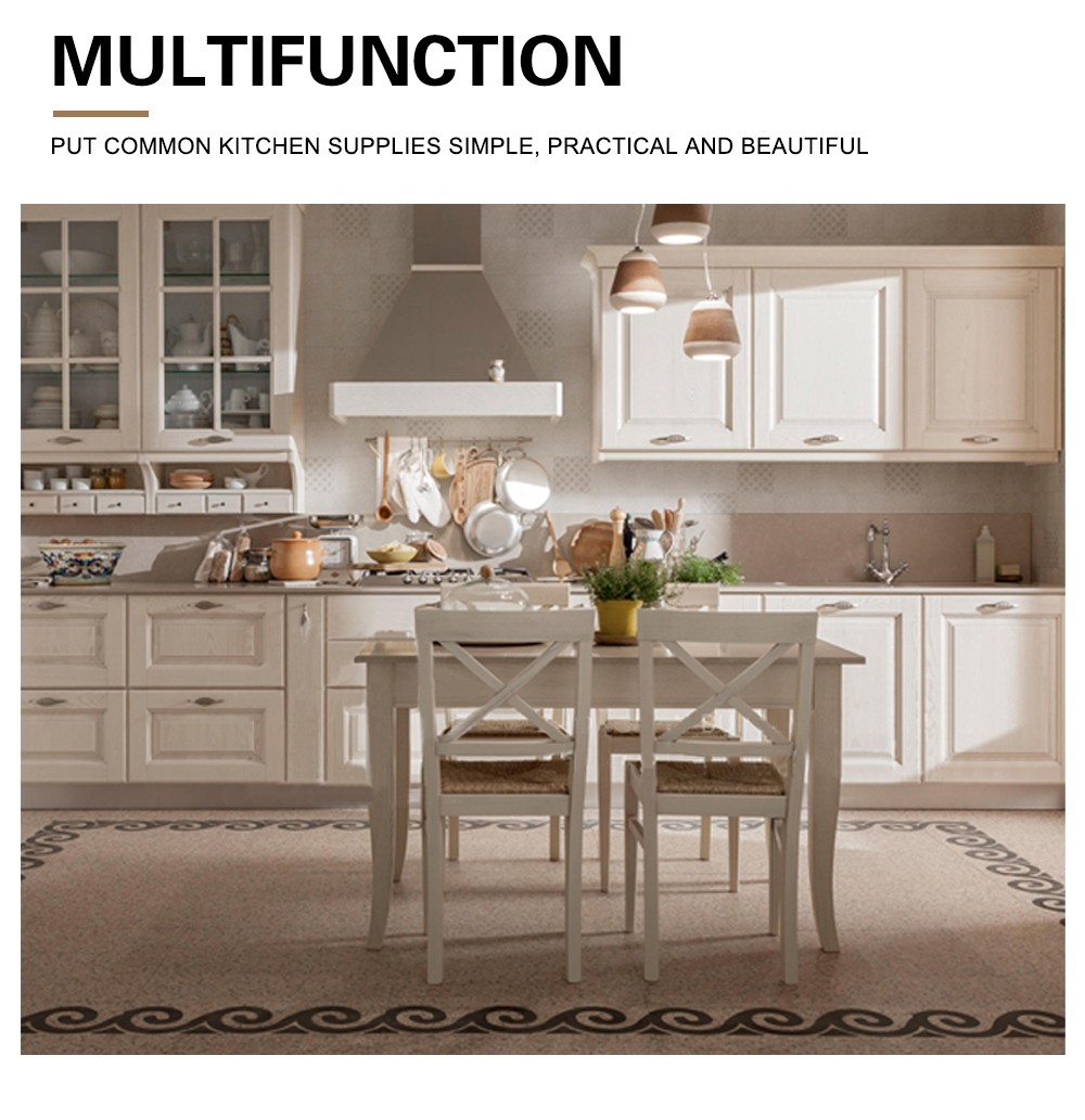 European style PVC with HDF kitchen cabinet GK-576