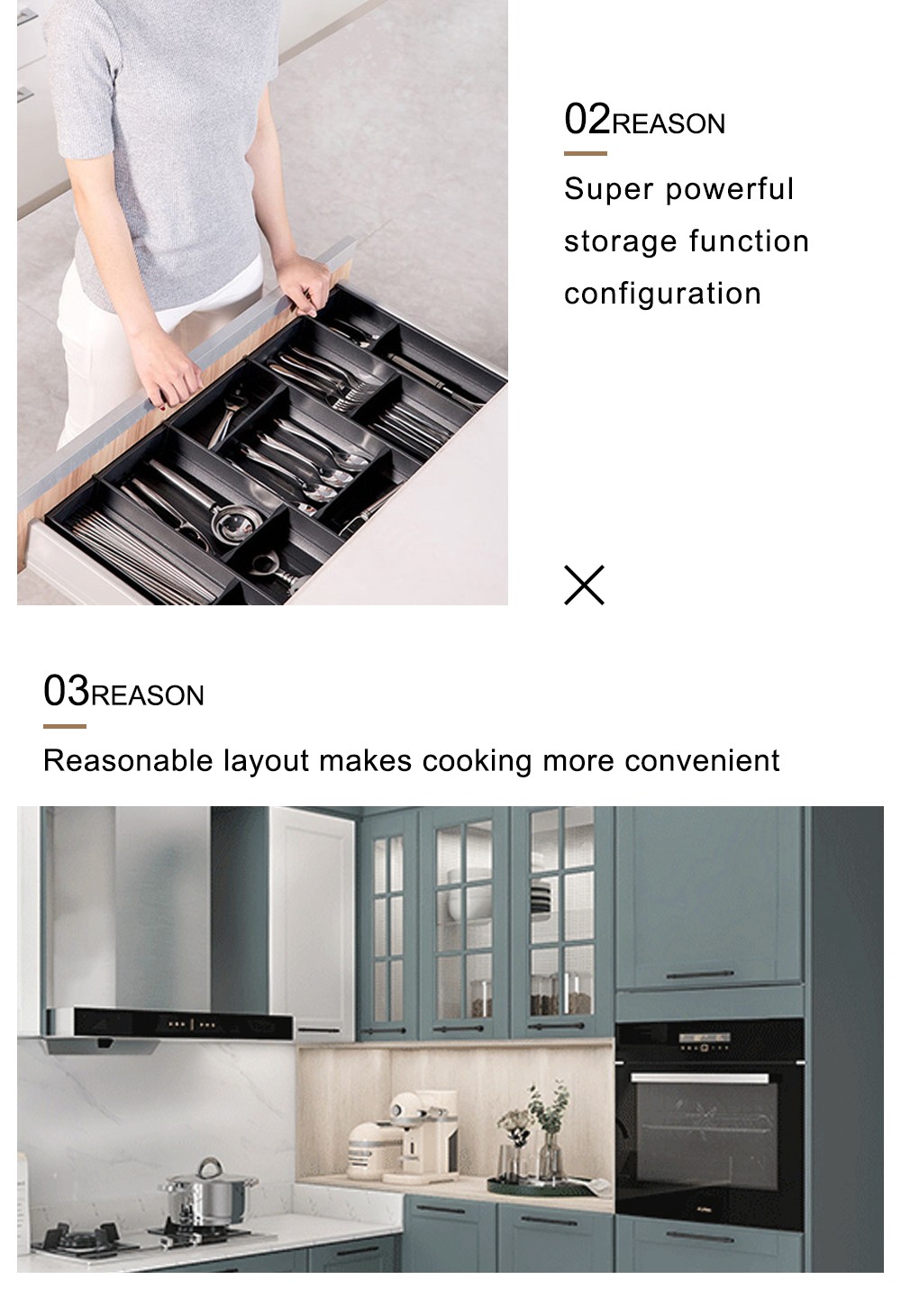 European style PVC with HDF kitchen cabinet GK-810
