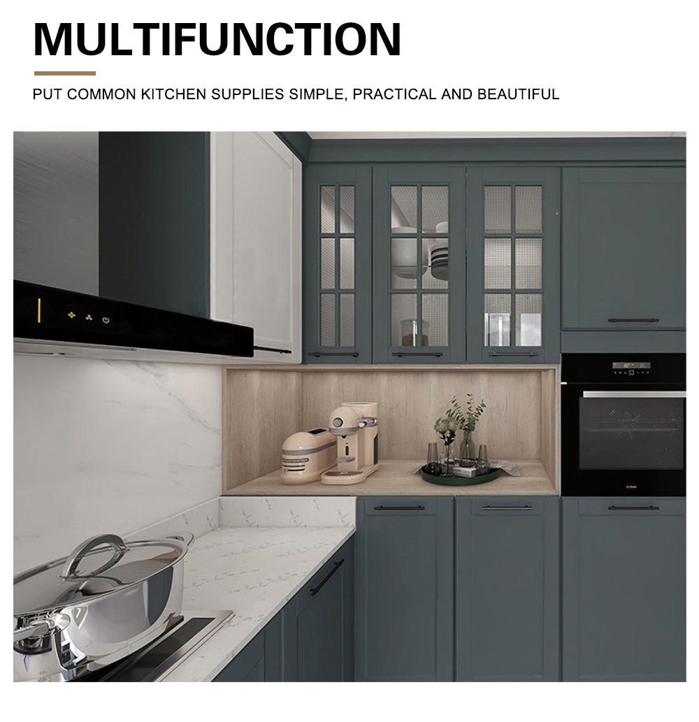 European style PVC with HDF kitchen cabinet GK-810