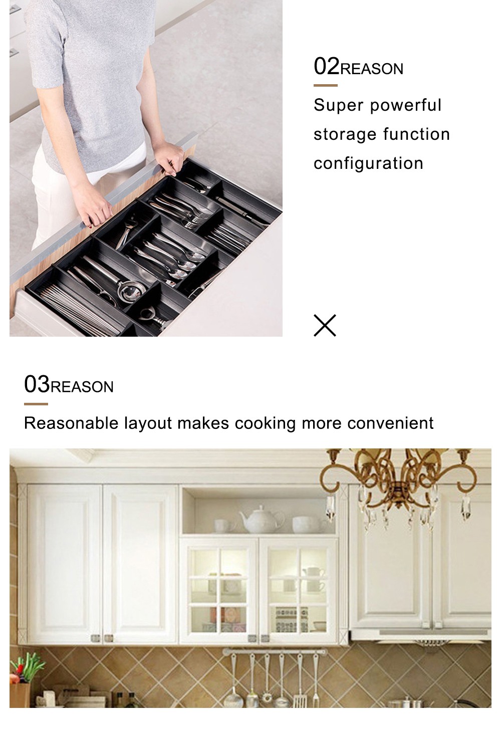 European style PVC with HDF kitchen cabinet GK-871