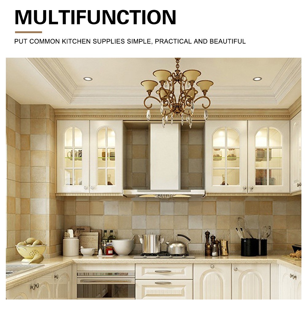 European style PVC with HDF kitchen cabinet GK-871