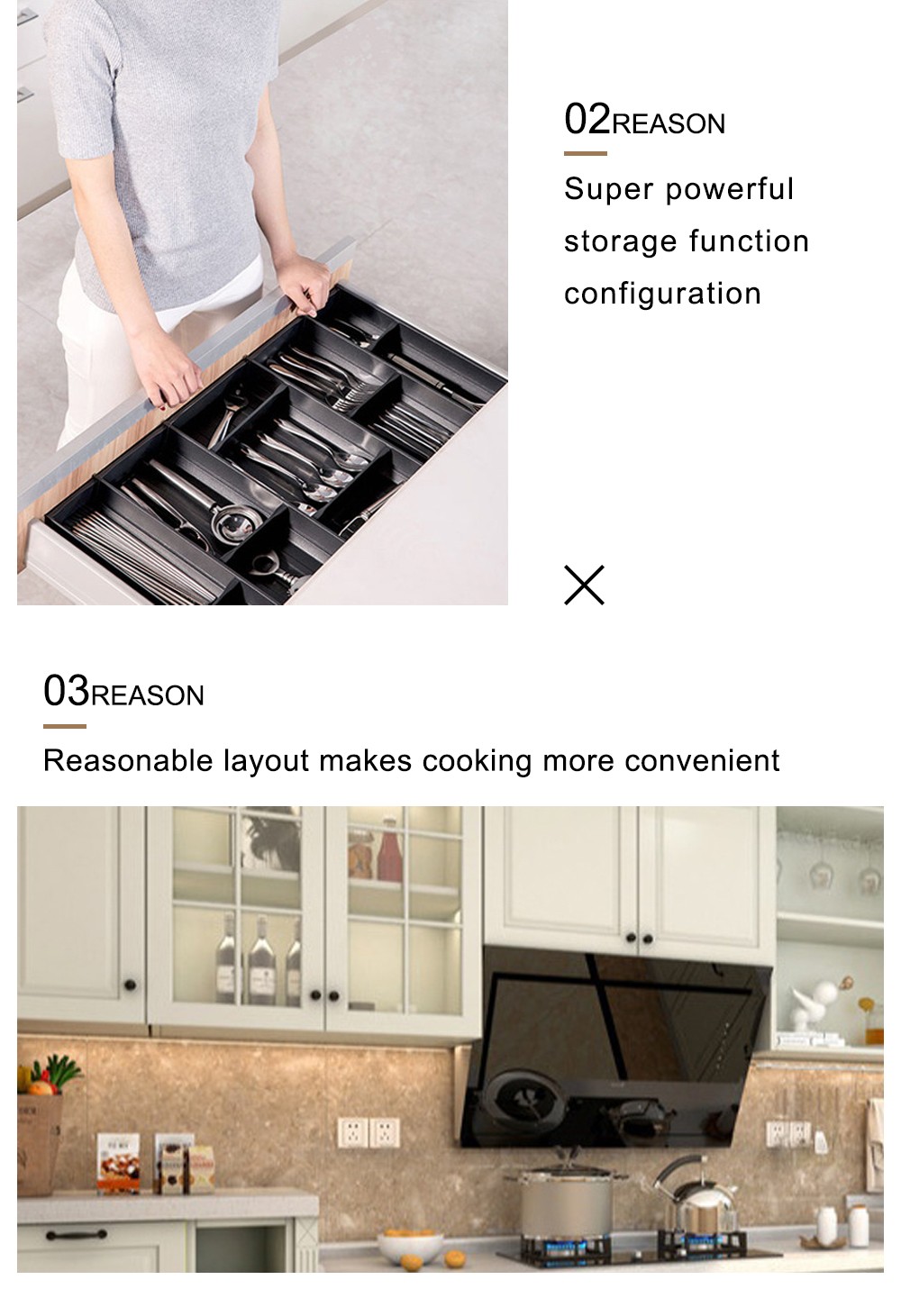 European style PVC with HDF kitchen cabinet GK-872