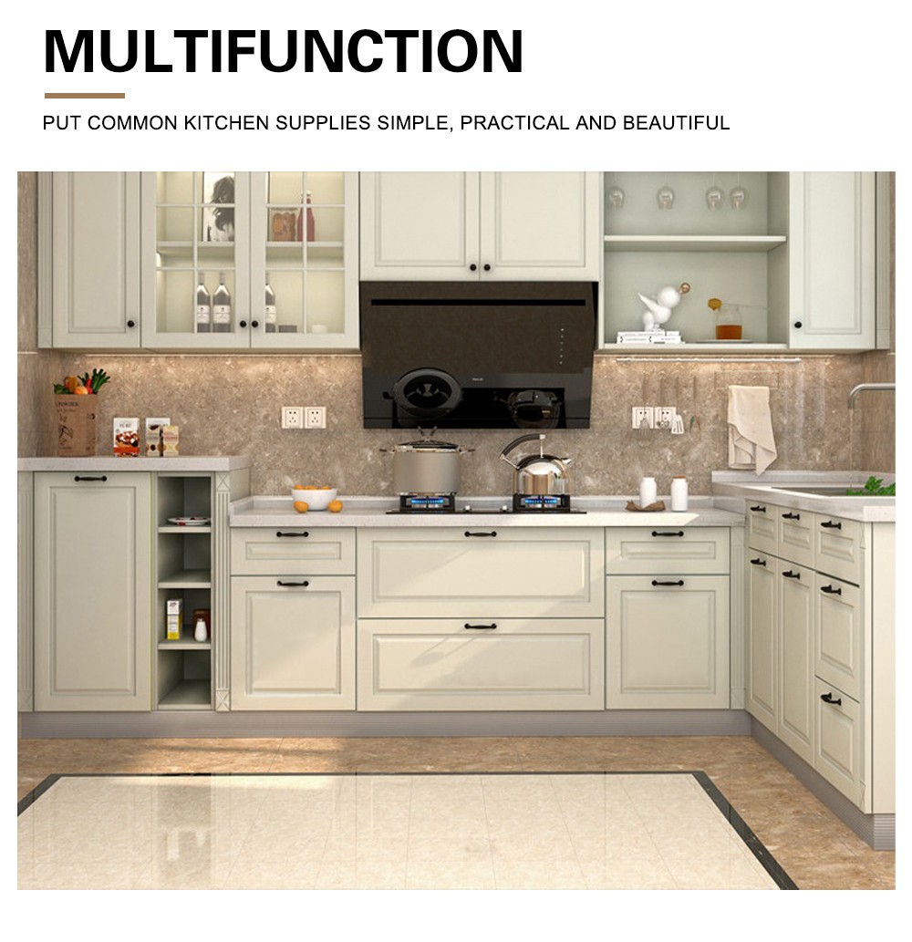 European style PVC with HDF kitchen cabinet GK-872
